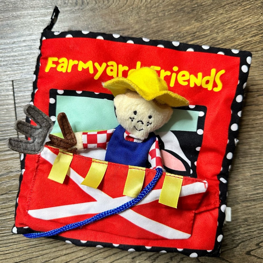 Manhattan Toy Company Farmyard Friends Soft Book EUC